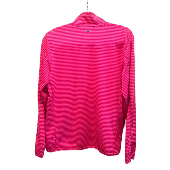 Vineyard Vines The Shep Shirt Women's Pink Stripe Performace Size M - Picture 2 of 4